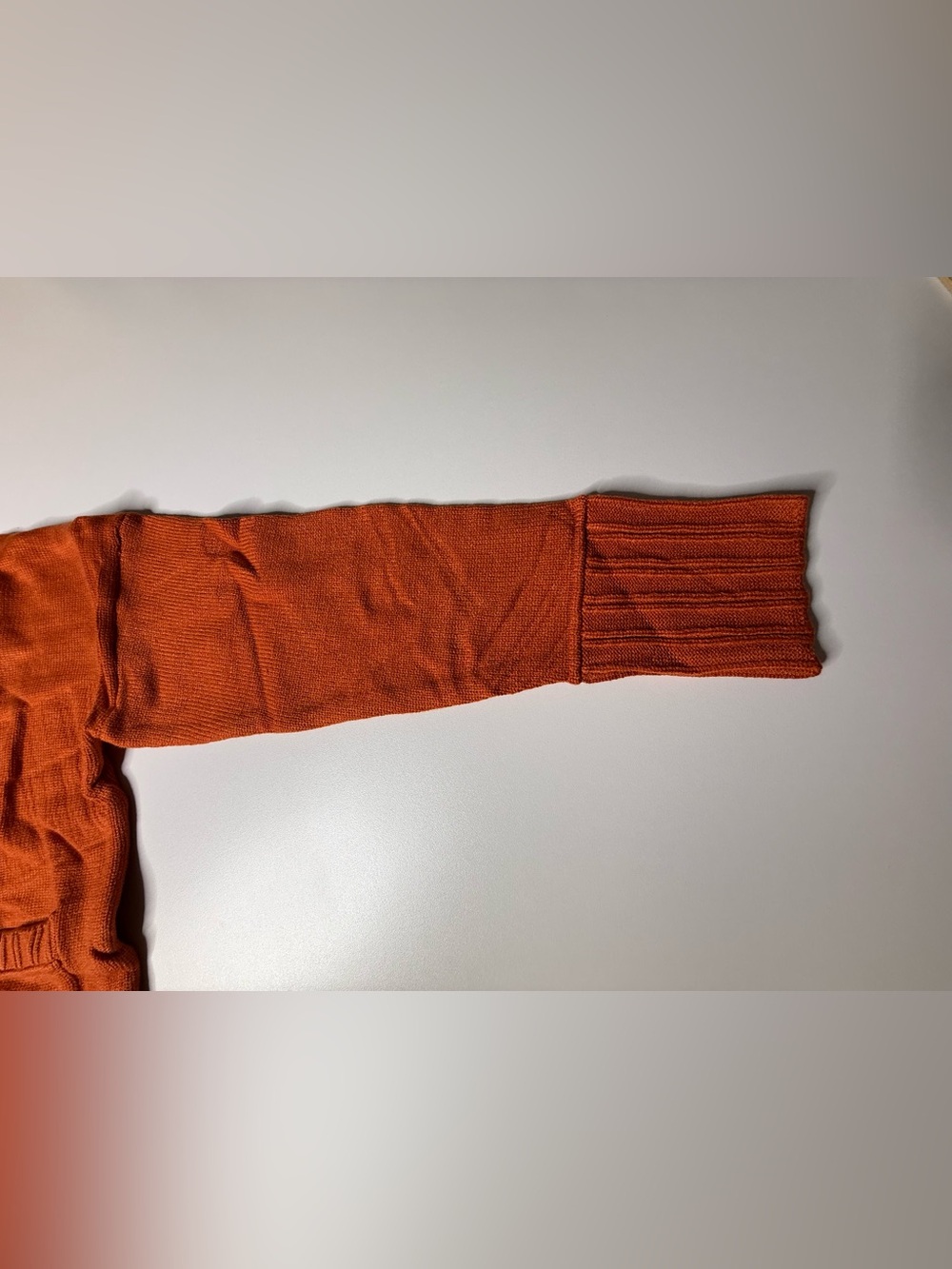 Rust Orange Collared V-Neck Fall Sweater - 993-1000 - Picture 6 of 6